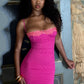 Lace Spaghetti Strap Bodycon Maxi Dress Women Gown Patchwork Fashion Sleeveless Backless Sexy Club Party Dress Elegant
