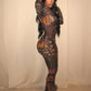 See Through Jumpsuit Women Sexy Hottie o-Neck Zip Club Vacation Midnight Stretch Full Sleeve Skinny Stretch Overall