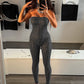 Sexy Polka Dot Print Jumpsuit Women Strapless Skinny Midnight Tight Stretch Workout Activity Hipster Skinny Overalls