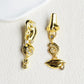 Vintage Metal Alloy With Rhinestone Big Eyes Dangle Earrings For Women Fashion Jewelry Exaggerated Lady Ears' Accessory