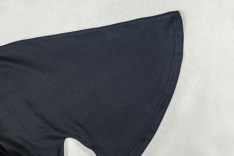 Elegant Dress Women Sexy Split Y2K Belt Ribbon Patchwork Backless Short Sleeve Classic Evening Birthday Party Bodycon