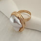 20 Styles Boho Unique Gold Color Petal Flower Rings for Women Punk Geometric Adjustable Rings Couple New Year Jewelry
