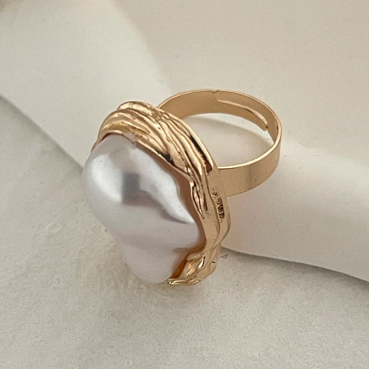 20 Styles Boho Unique Gold Color Petal Flower Rings for Women Punk Geometric Adjustable Rings Couple New Year Jewelry