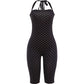 Polka Dot Print Backless Rompers Woman Summer Sexy Bandage Halter Sleeveless Skinny Peach Hip Streetwear Playsuits