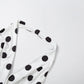 Elegant Polka Dot Print 2 Piece Set Women Sexy Halter Backless Swing Collar Bandages Tank Top+Skirt Chic Party Suits