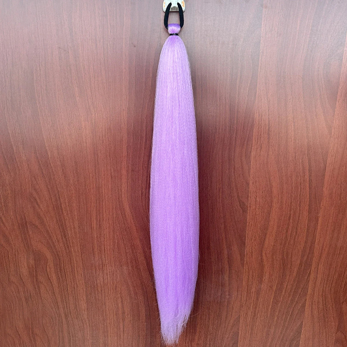 Synthetic Long Straight Ponytail Extensions With Rubber Band DIY Braided Ponytail Purple Hair Accessories for Halloween