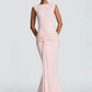 Backless Draped Ruched Sexy Maxi Dress Women Gown Elegant O Neck Sleeveless High Waist Skinny Club Party Long Dresses