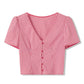 Women Y2k Button Down Shirt Preppy Short Sleeve Lapel Collar Blouse 2025 Vintage Slim Fit Crop Top Summer Streetwear