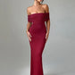 Strapless Backless Sexy Maxi Dress For Women Black Solid Off-shoulder Sleeveless Bodycon Club Party Long Dress Elegant
