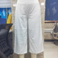 Silk Like Satin Capri Culottes Ladies High Rise Front Pleat Wide Leg Mid Calf Loose Draped Office Commuter Trousers