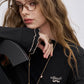 2025 Winter New Arrivals Casual Animal Embroidered Flounce Sleeve Long Sleeve Half Neck T-shirt For Woman