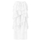 Tiered Ruffle Sheer Chiffon Wide Leg Pants Women Beach Bikini Cover Up Drawstring Waist Casual Vacation Trousers