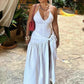 Sexy Skirt Two Piece Sets Women Fashion Halter Bodysuit And Maxi Skirt Ladies Fashion Matching Sets Ladies Dress Set