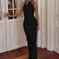 Draped Ruching Sleeveless Maxi Dress Fall 2026 White Party Dresses Woman Elegant