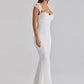 Sweetheart Neck Sexy Mermaid Maxi Dress Women Elegant Ruffle Sleeves Bodycon Evening Club Party Long Dress Female Gown