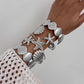 12Pcs/Set Punk Starfish Scallop Open Cuff Bangles Adjustable Rings for Women Boho  Armband Bracelets Summer Jewelry Set