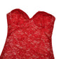 Strapless Split Fishtail Maxi Dress with Long Sleeve Shawl See Through Lace Black Red Party Dresses