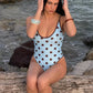 Women's Summer Tankinis Swimsuit Y2K Dots Print Sleeveless Adjustable Spaghetti Strap Bodysuit Bathing Suit Beachwear