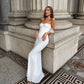 Elegant Burgundy Ruched Mermaid Maxi Dresses 2026 Woman Party Gown Dress Wedding Guests Birthday