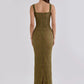Women Elegant Lace Sexy Maxi Dress Sleeveless Spaghetti Strap Bodycon Dress Party Evening Cocktail Mermaid Dresses