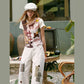 Women's Western Patchwork Graphic T-Shirt with Horse & Cowboy Boot Print, Short Sleeve Regular Fit Tee for Summer