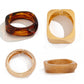 2025 Trendy Stacking Resin Bangles for Women Men Hip Hop Irregular Chunky Cuff Bracelets Charm Accessories Jewelry