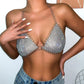 Sexy Luxury Full Rhinestone Lingerie Chest Bra Chain Women Summer Bikini Festival Accessories Nightclub Body Jewelry