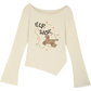 2025 Autumn New Arrivals Y2K Casual Soft Printed Round Neck Shirt For Woman