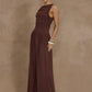 Elegant Sleeveless Maxi Dress For Women Fashion Solid Boat Neck Tank Dresses Ladies Sexy Ruched Long Dress New Gown