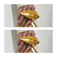 Exaggerated Personality Metal Golden Plated Lips Shaped Adjustable Ring For Women Fashion Finger Jewelry Accessories