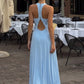 Women Halter Sexy Maxi Dress Deep V Neck Ruched Bust Bodycon Long Dress Elegant Evening Cocktail Party Formal Dresses