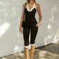 Trend Lace Patchwork Romper Women Fashion Backless Halter Sleeveless Stretch Skinny Simple Street Sporty Playsuits