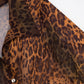 See Through Leopard Print 2 Piece Set Women Sexy Button Tight Blous+Flared Pants Matching Street Club Stretch Outfits