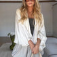 Oversized Jackets Top For Women Fashion Loose Long Sleeve Patchwork Pleated Lapel Cardigan Tops Casual Coats Fall