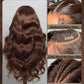 Chocolate Brown Body Wave Transparent 13x6 13x4 HD Lace Frontal Colored Human Hair Wig