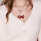 Y2K Design Cherry Pendant Little Devil Heart Necklace For Women