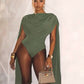 Cowl Neck Sleeveless Bodysuit Tops Spring Women Sexy Clothing Brown One Pieces Club Outfit