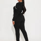 Casual Tracksuit 2-Piece Set Women White Edge Square Collar Crop Top+Leggings Fitness Stretch Slim Matching Outfits