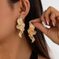 Vintage Irregular Fish Tail Drop Earrings for Women Fashion Statement Creative Metal Piercing Earring Steampunk Jewelry