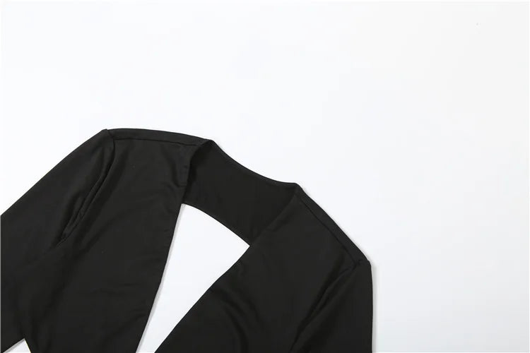 Hot Girls Leather Patchwork Long Dresses Woman Sexy Deep V-Neck Backless Full Sleeve Style High Street Elegant Vestidos