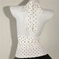 Ladies Vintage Polka Dot Halter Neck Top Deep V Tie Back Sleeveless Ruched Waist Peplum Tank Top For Y2K Streetwear