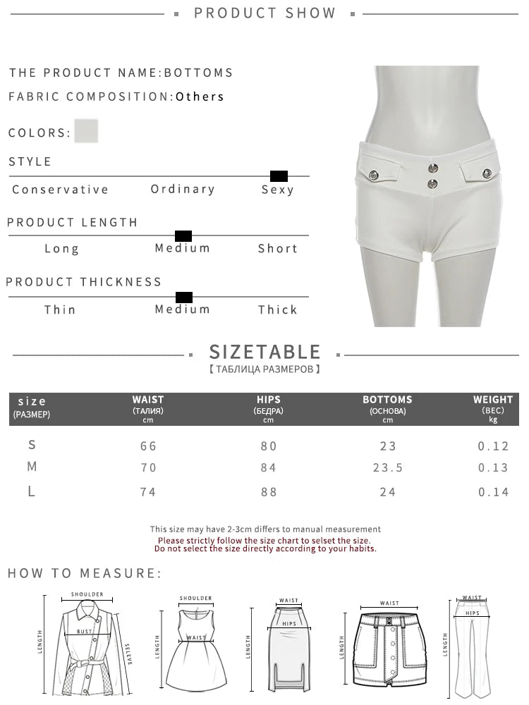 Button Decoration 2-Piece Set Women Low-Neck Striped Decoration Tank Top+Elastic Waist Hottie Short Fashion Clubwear