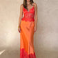 Spaghetti Strap Backless Sexy Maxi Dress Women Elegant Lace Patchwork Satin V Neck Sleeveless Club Party Long Dresses