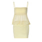 See Through Mesh Patchwork Sexy Summer Dresses for Woman 2026 Fashion Spaghetti Strap Mini Dress
