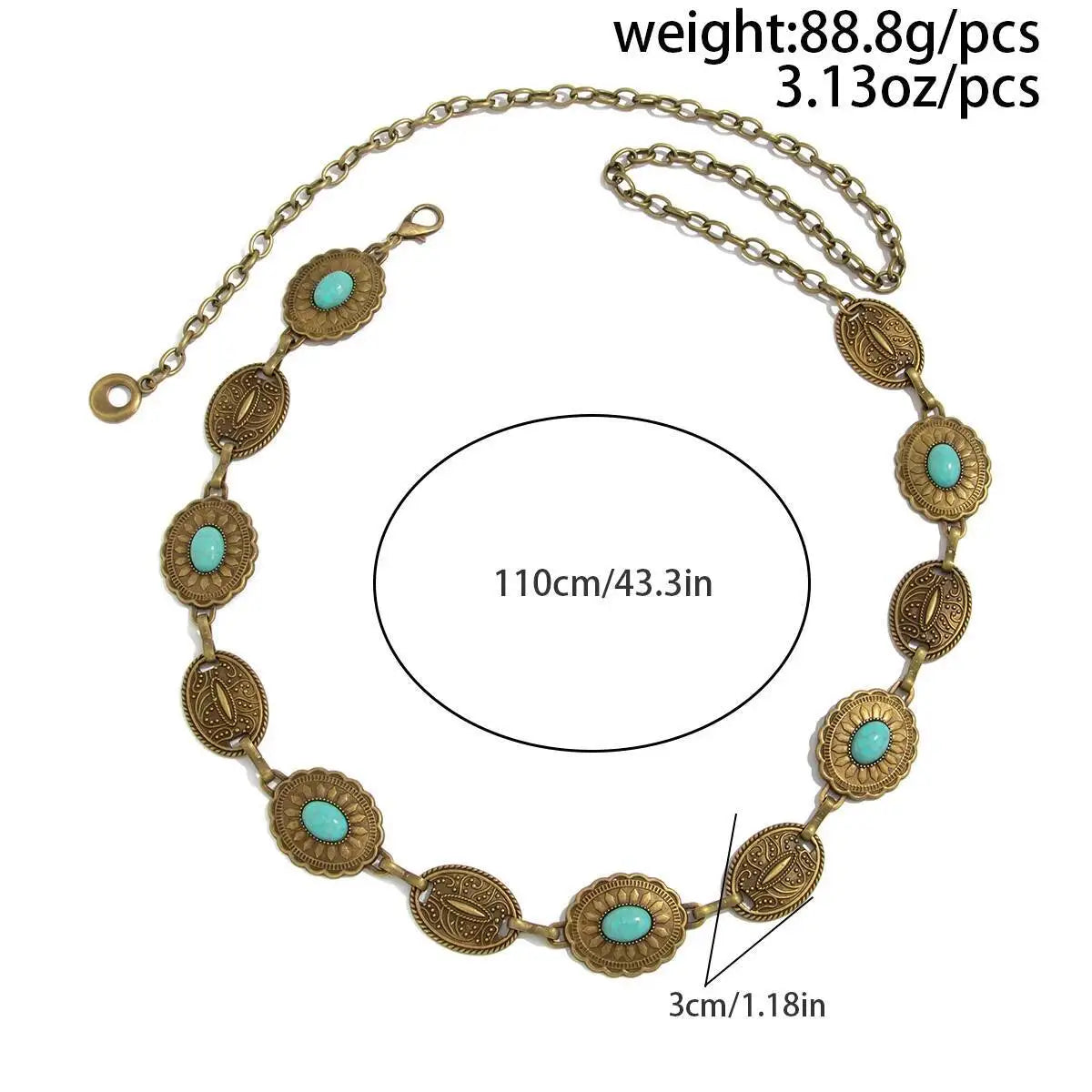 7 Styles Ethnic Retro Carved Coin Stone Waist Belt Chain Women Summer Beach Bikinis Adjustable Dress Chain Body Jewelry