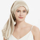 100% Mulberry Silk Bonnet Sleep Hair Cap Long Bonnets with Elastic Tie Band Adjustable Straps for Long Curly Dreadlock Braid