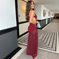 One Shoulder Cut Out Maxi Dress See Through Lace Skirt Two Piece Set for Women Elegant Party Dresses
