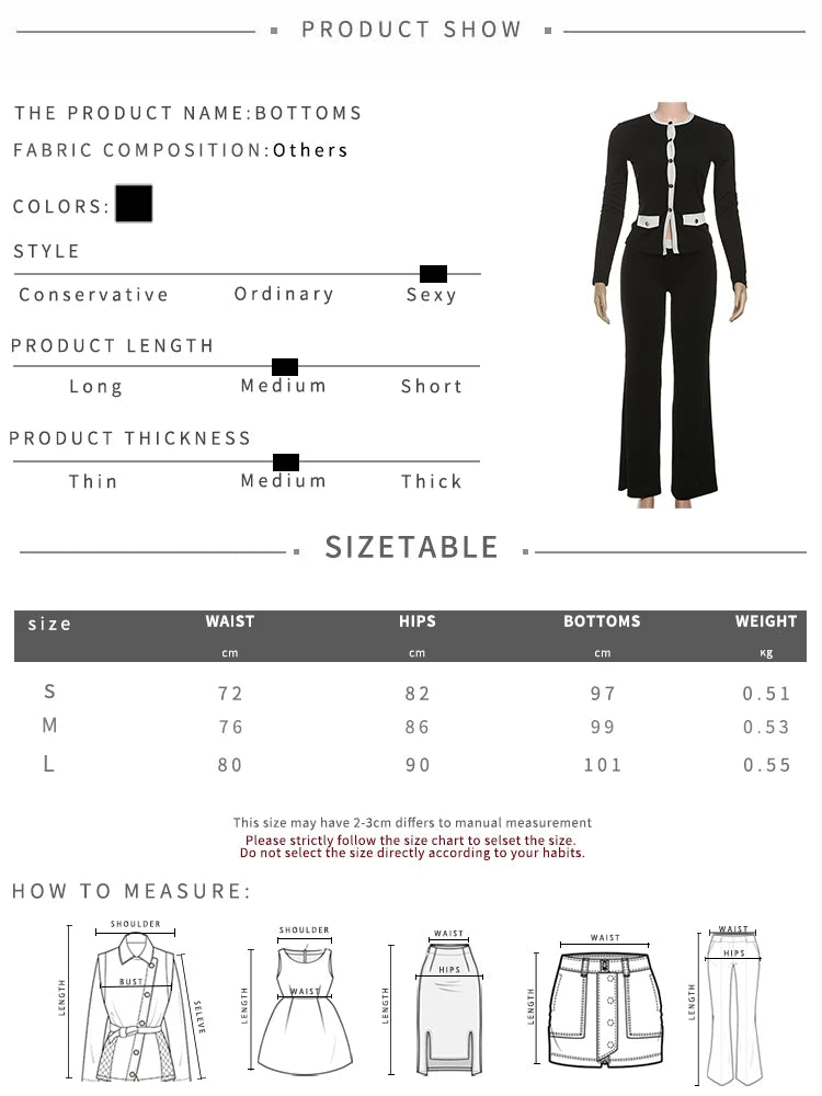 Casual Patchwork 2 Piece Set Women Single-Breasted Cardigan Full Sleeve Tops+Straight Pants Street Fashion Simple Set
