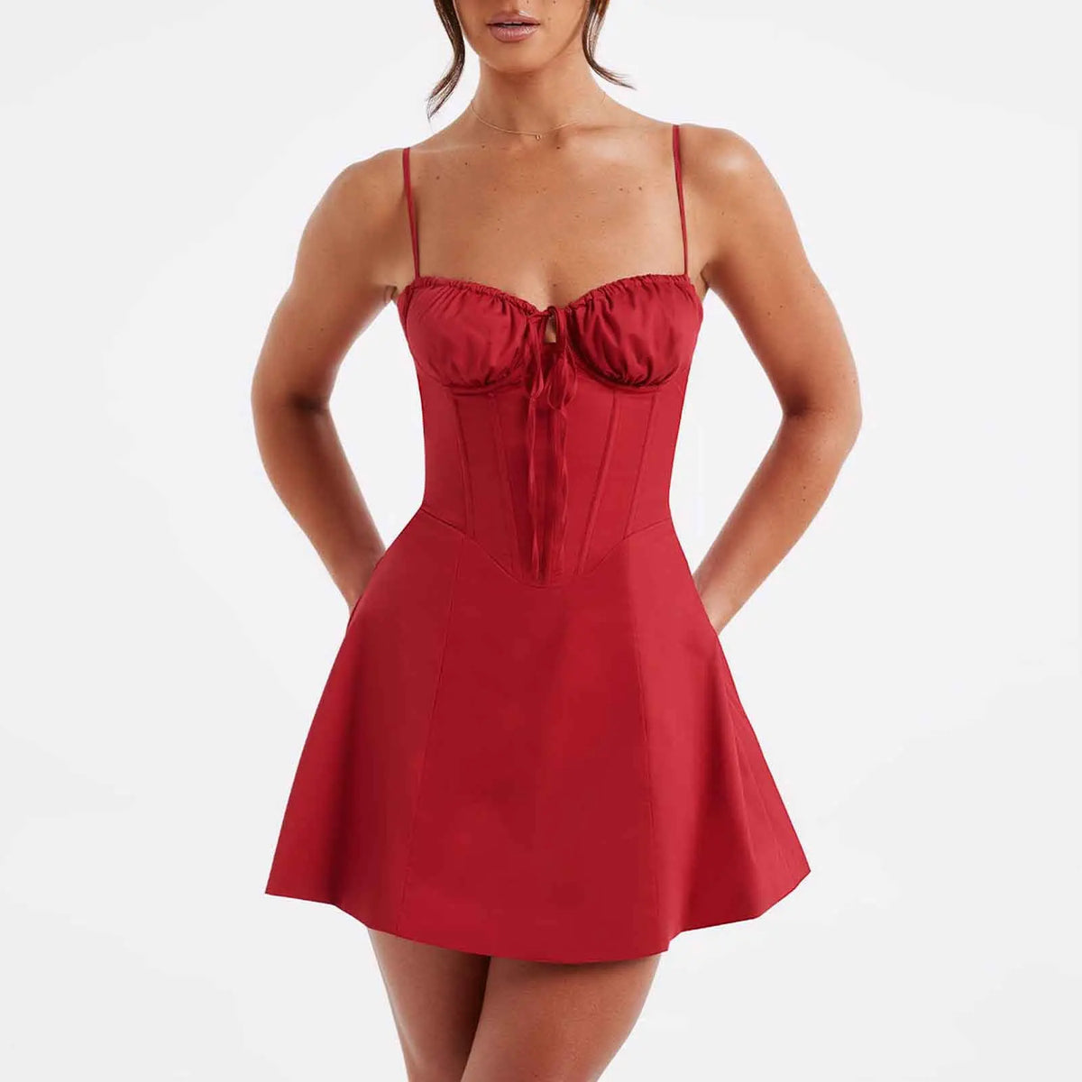 Women Y2k Lace Trim Mini Dress Sexy Spaghetti Strap Backless Short Dress Low Cut Bodycon Sundress Streetwear