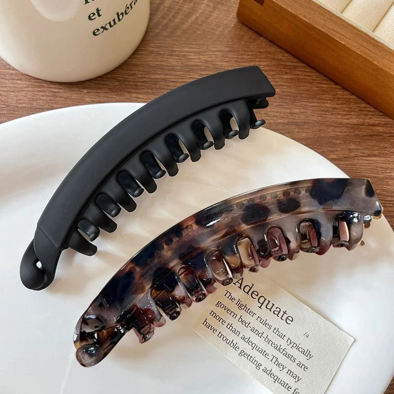 Tortoiseshell Banana Hair Clip Fish Shaped Hairpin For Women Hair Accessories Hairgrips Twist Clamp Ponytail Barrettes Headwear